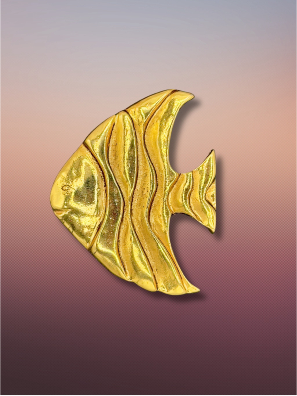 Vintage 1999 P.S. Co Gold-Tone Angelfish Brooch Pin